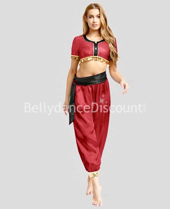 Red and black oriental outfit