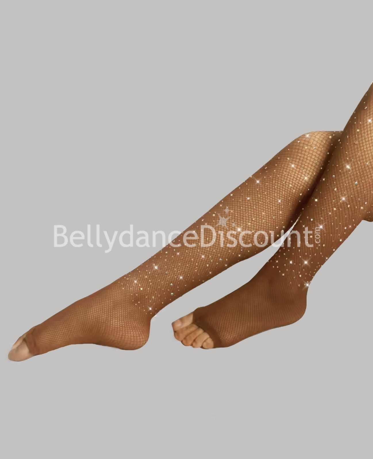 Collant di danza senza punta, a rete e strass - Abbronzatura intensa Collant di danza senza punta, a rete e strass - Abbronzatura intensa