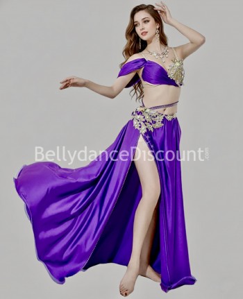 Costume de danse orientale professionnel violet