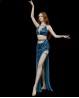 Ensemble de danse orientale turquoise noir LEANA