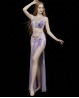 Ensemble de danse orientale violet rose LEANA