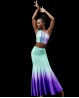 Costume di danza e di scena verde acqua e viola