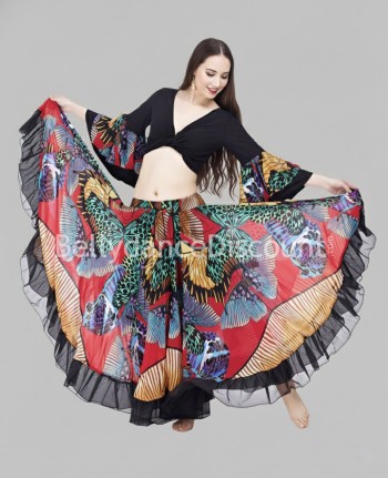 Black and multicolored Bellydance outfit