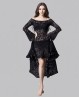 Vestito nero di danza del ventre pizzo e strass