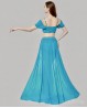 Costume fluide de danse orientale turquoise