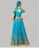 Turquoise and gold 3-piece Bollywood Indian dance costume