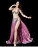 Costume de danse orientale couture vieux rose