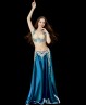 Abito di danza del ventre couture blu petrolio