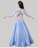 Traje de danza del vientre azul pastel