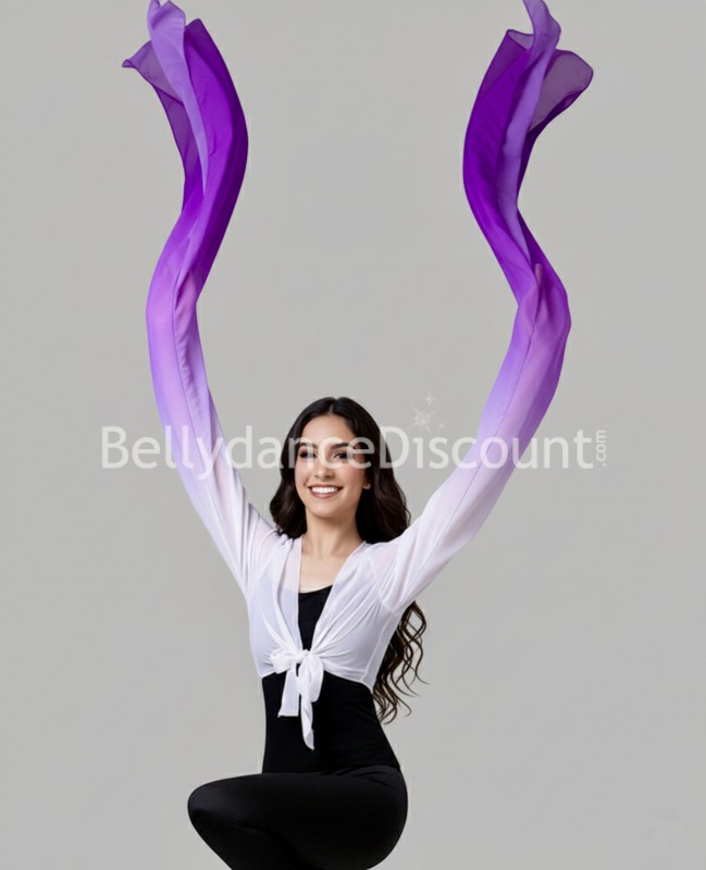 Scaldacuore maniche XXL bianco viola