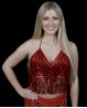 Top rojo con flecos y lentejuelas para danza oriental