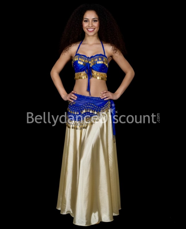 Kurzes Top für den orientalischen Tanz in Dunkelblau