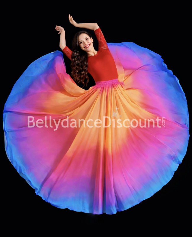 Four-color dance skirt