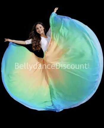 Gonna da danza multicolore blu giallo verde