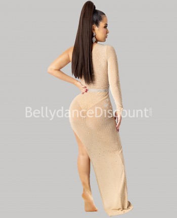 Beige asymmetrical dance...