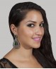 Emerald green oriental earrings