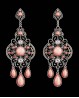 Pendientes orientales color coral