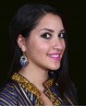 Boucles d'oreille orientales bleu nuit et or