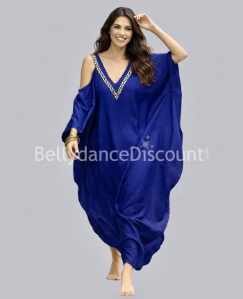 Robe orientale femme bleu foncé
