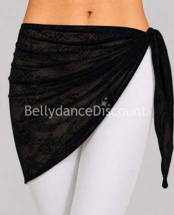 Black lace hip scarf