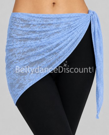 Pañuelo para caderas de encaje azul hielo
