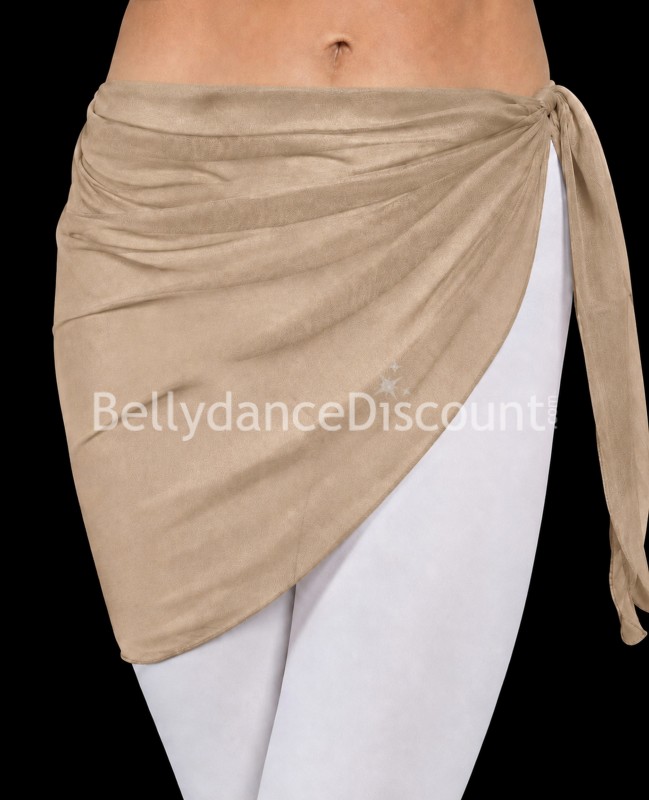 Foulard beige da fianchi per danza del ventre