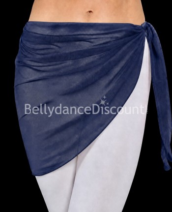 Pañuelo de cadera azul marino para danza oriental