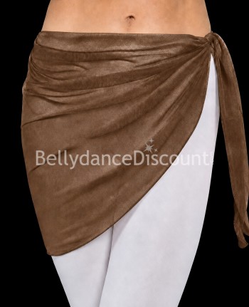 Brown oriental dance hip scarf