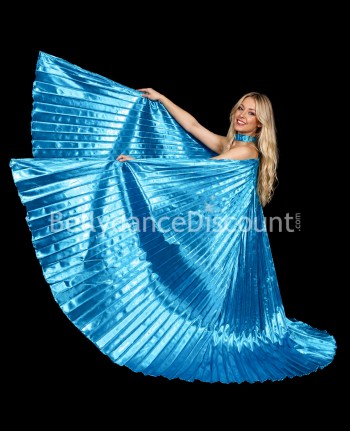 Alas de Isis metalizadas azul turquesa para danza oriental