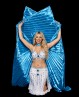 Ali di Iside metallizzate blu turchese per danza orientale