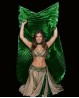 Metallic emerald green belly dance Isis wings