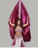 Metallische Isis-Flügel für den Bauchtanz in Fuchsia