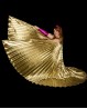 Ailes d'Isis de danse orientale métallisées doré
