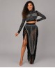 Tenue de danse noire et argentée