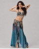 Costume de danse orientale tribal fusion bleu pétrole