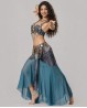 Costume de danse orientale tribal fusion bleu pétrole