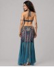 Costume di danza del ventre tribal fusion blu petrolio