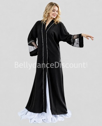 Soprabito orientale nero con strass