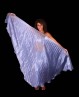 Voile circulaire de danse orientale en organza gris