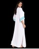 Djellaba femme blanche et turquoise