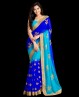 Sari indien bleu et or - Bombay