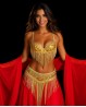 Set soutien-gorge + ceinture de danse orientale doré