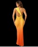 Bühnenkleid mit Farbverlauf in Orange und Gelb