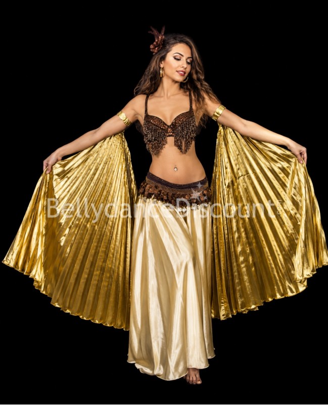 Brown beaded Bellydance bra
