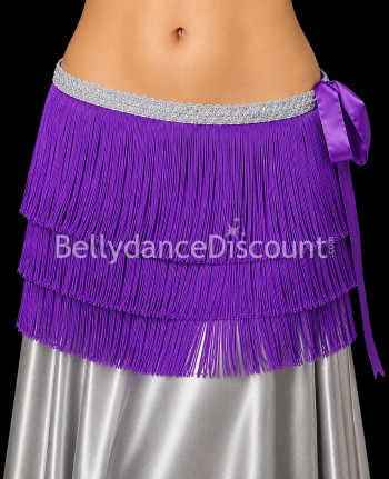Purple Bellydance belt with fringes