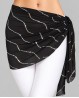 Foulard orientale nero con paillettes