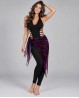 Foulard di danza orientale brillante color porpora