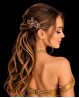 Pinza para el pelo color malva para danza del vientre