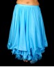 Light blue belly dance skirt with lining