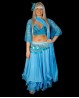 Gonna foderata di danza del ventre azzurra